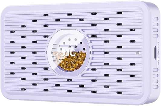 JJC Reusable Desiccant Dehumidifier with USB-C Charging, 70g Portable Moisture Absorber for Gun Safe, Camera Lens Electronic Dry Cabinet, 3D Printer Filaments Storage, Guitar Bag & Closet (Purple)