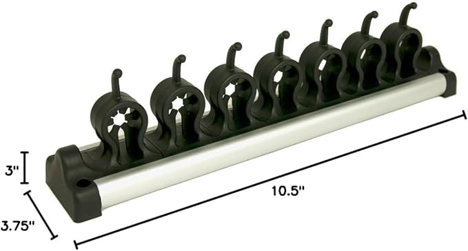 Casabella Wall Mount, Large, Black/Silver, Plastic/Metal, Storage Rack
