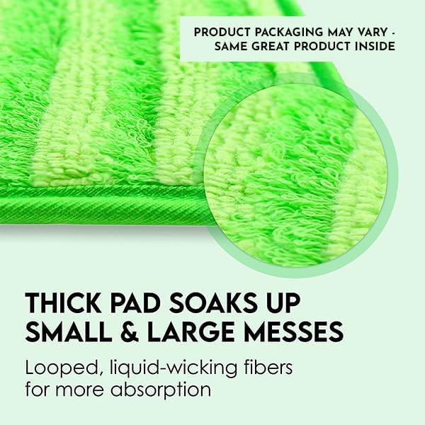 Heavy Duty Microfiber Mop Refill Pads - Extra Thick, Premium Quality Mop Pad Replacements Refills for Wet and Dry Mopping Up Dirt, Dust, Dog Hair and Cat Hair