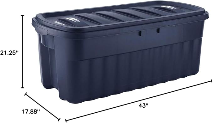 Rubbermaid 50 Gallon Roughneck️ Storage Tote Durable, Reusable, Plastic Storage Bin