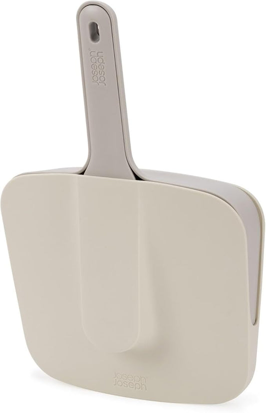 Joseph Joseph CleanTech Wall-Mounted Indoor Dustpan & Brush Set with Dust-Shield Compact, Clean Storage, Handheld Broom