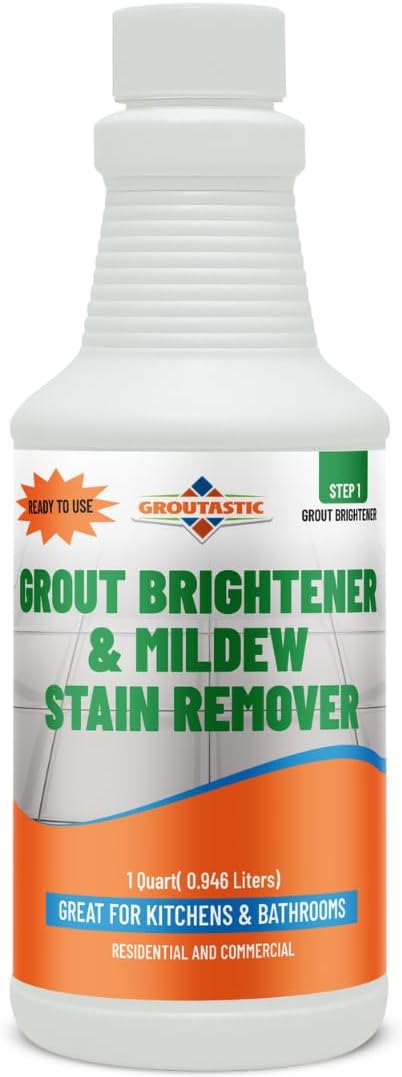 Mildew Stain Remover – Powerful Mold & Mildew Cleaner for Tile, Grout, Showers & Bathrooms – Removes Black Stains & Soap Scum – Fast Acting, Professional Strength Cleaner