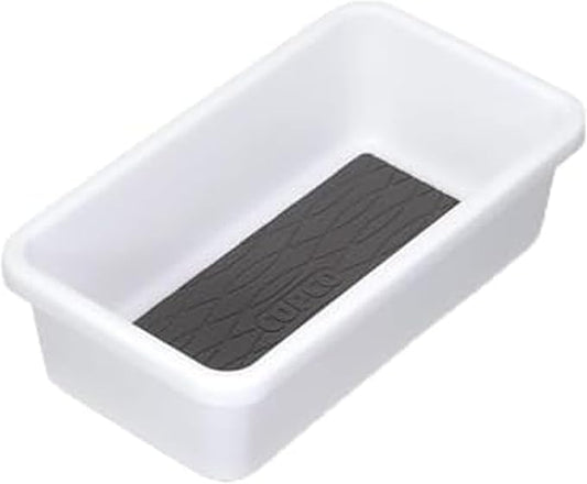 Copco Basics Drawer Organizer, 6.81 x 3.81 x 2.1-Inches, White/Charcoal Gray