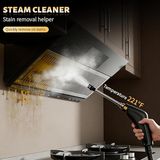 Portable Steam Cleaner, 15s Fast Heat Handheld Steamer for Cleaning with 1L Large Tank, 6 - Level Steam Control for Car Detailing, Kitchen Grease, Bathroom Cleaning