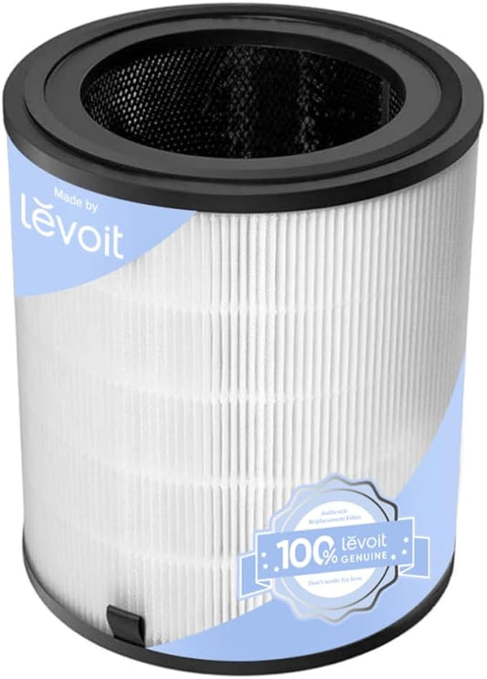 LEVOIT LV-H133 Replacement Filter, Genuine Air Purifier Filters, High-Efficiency Activated Carbon for Removal of Smoke, Odor, Allergens, Pollen, LV-H133-RF, White,1 Pack
