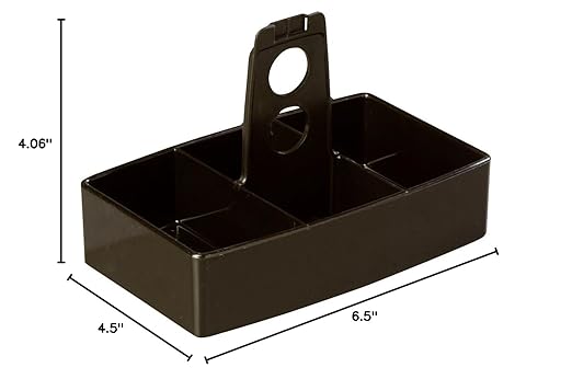Carlisle FoodService Products Sugar Caddy for Kitchens, Plastic, 50 Packets, Black