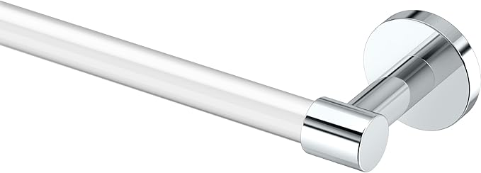 Gatco Clarion 24" L Towel Bar, Crystal-Clear Acrylic Chrome