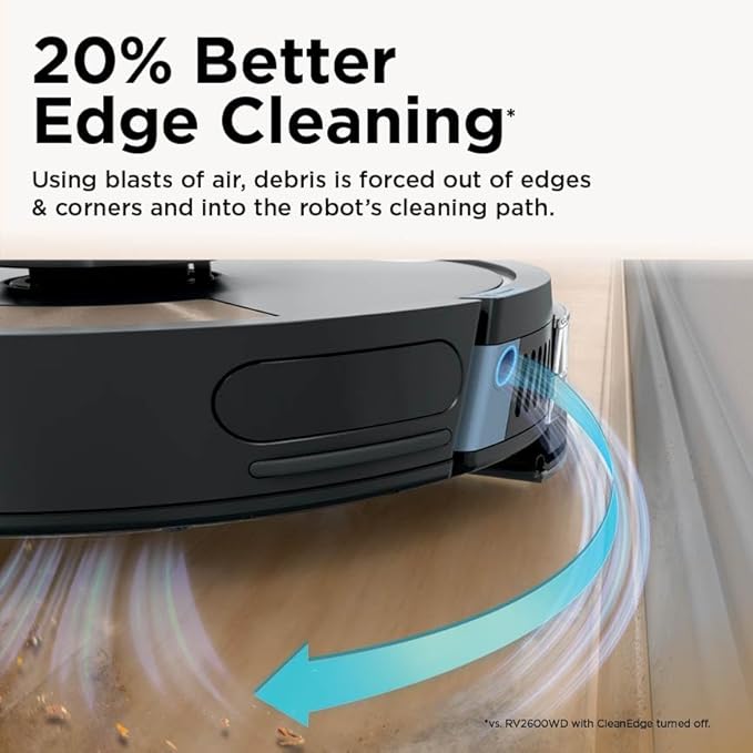 Shark Matrix Plus Robot Vacuum and Mop with Self-Empty HEPA Base, Sonic Mopping, Matrix Clean, Home Mapping, HEPA Bagless Self Empty Base, CleanEdge, for Pet Hair, UR2650WS