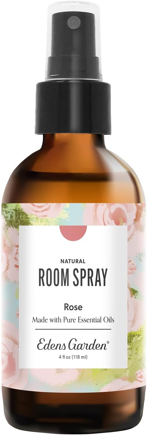 Edens Garden Rose Aromatherapy Room Spray – Natural Essential Oil Air Freshener for Home, Pillow & Linens, Floral Romantic & Calming, 4 fl oz (118 ml)