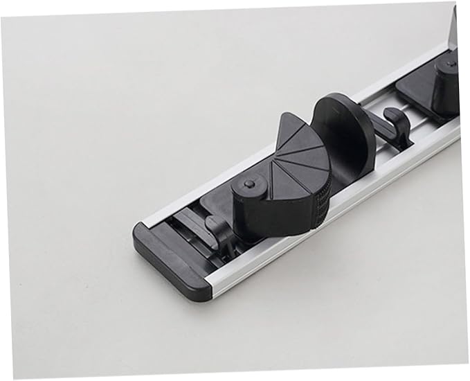 Healifty Mop Broom Holder Wall-Mounted Broom Rack Mop Holder Hook Wall-Mounted Cleaning Storage