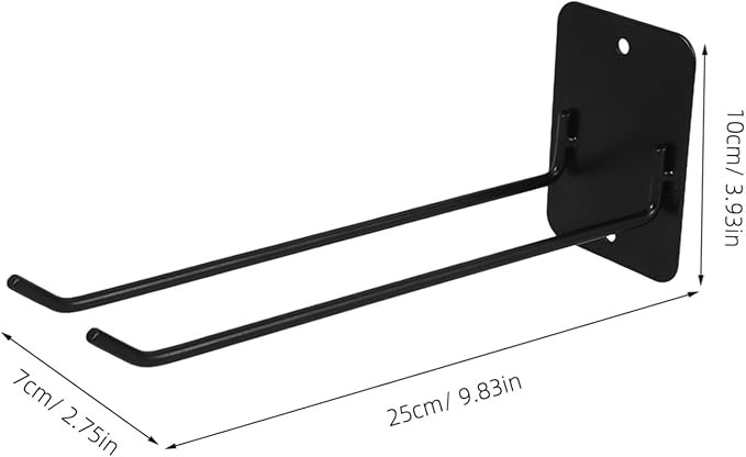 Cabilock 2pcs Heavy Duty Metal Mop and Broom Holder Wall Mounted Storage Rack for Garage Tools Organization Efficient Tool Hanger for Shovels Spades and Brooms