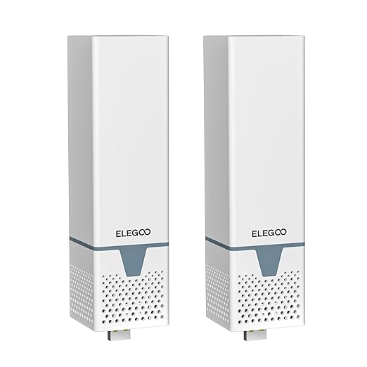 ELEGOO 2PCS USB Purifier with Built-in Activated Carbon, Reducing Resin Odor and Fume, Compatible with Jupiter SE/Saturn 3 Series/Mars 4 Series Resin 3D Printers (Micro-USB)