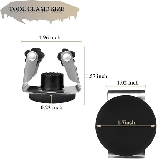 Magnetic Mop Broom Holder Wall Mount, 2pcs Movable Wall Mounted Broom Clip Mop Grippers, No Drilling Magnetic Broom Mop Rack Hanger for Home, Bathroom, Kitchen, Garage, Garden (Silver)