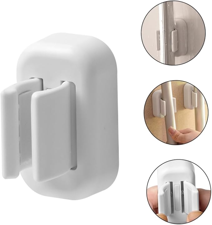 PRETYZOOM Mop Broom Holder Wall Mounted Adhesive Wall Broom Mop Holder Strong Fixing