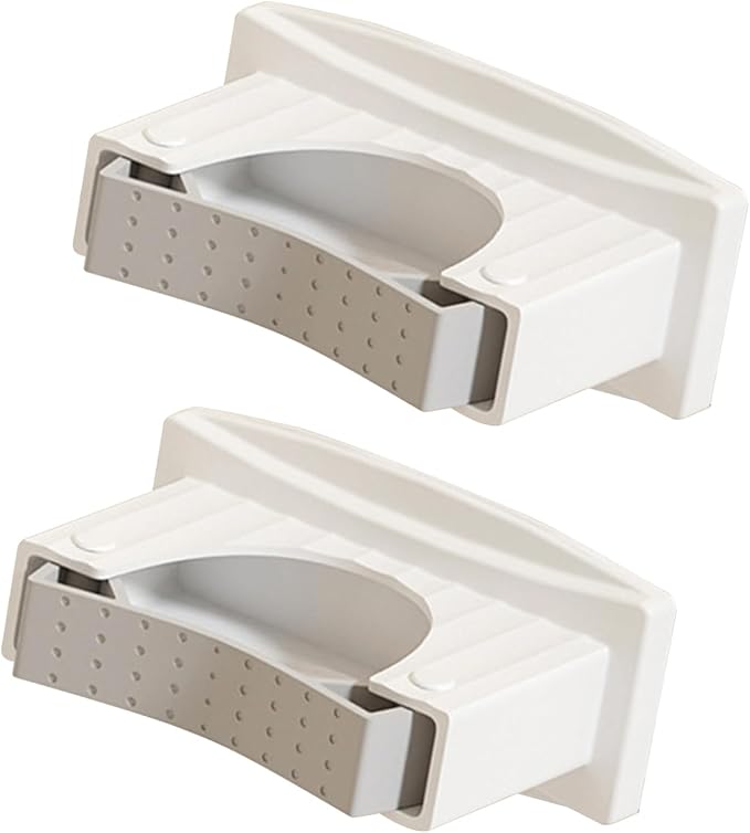 Heavy Duty Mop & Brooms Holder Wall Mounted Not Drill Rack Large Capacity Mop Clip Bathroom Mop Holder Simple Installs