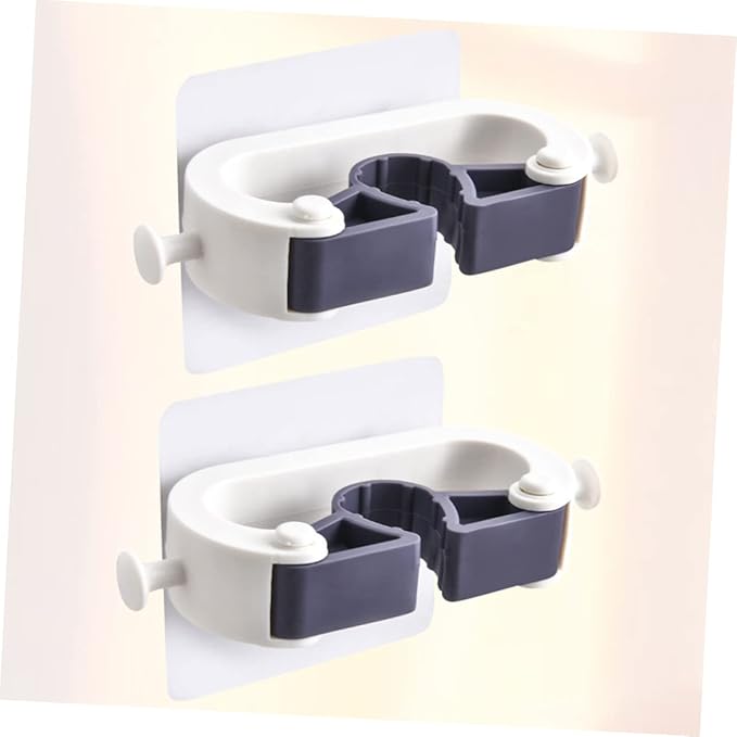 PRETYZOOM 2pcs Mop Broom Holder Wall-mounted Broom Organizer Floor Cleaner for Mopping Mop Bathroom Storage Rack