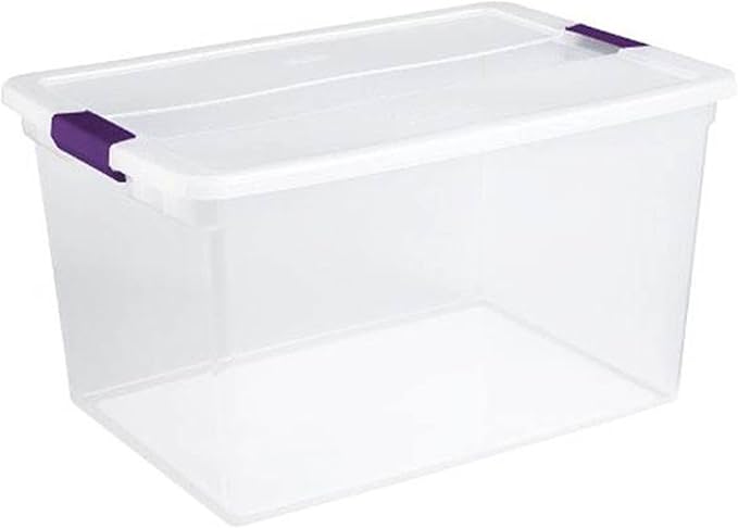 Sterilite 116 Quart and 66 Quart Multipurpose Ultra Storage Tote Box Storage Containers for Home or Office Organization, Clear, 4 Pack and 6 Pack