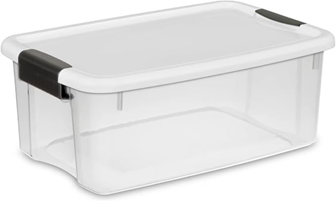 STERILITE 19848006 Ultra Storage Tote with Titanium latches, 18 Quart