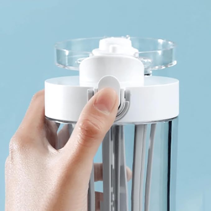Xiaomi Tritan Water Bottle 600ml, BPA-Free Portable Cup with Tea Strainer & Leak-Proof Lock, One-Hand Operation, for Travel/Sports (White)