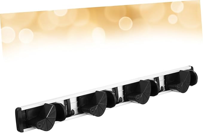 Bathroom Storage Rack Mop Broom Holder Wall Mounted Mop Hanger Space-saving Organizer for Home and Shop