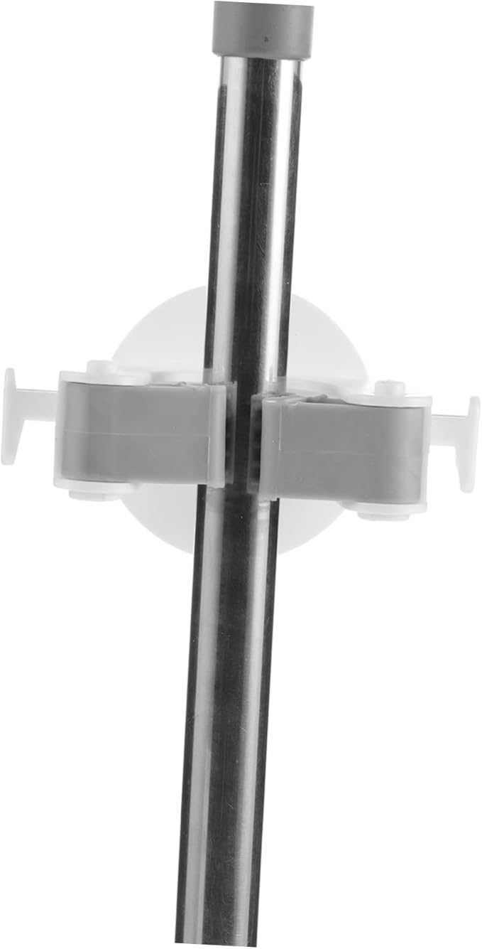 PRETYZOOM 2 Pack Self-Adhesive Mop and Broom Holders Wall Mounted Organizers for Bathroom and Kitchen No-Trace Mop Gripper Space-Saving Storage Rack