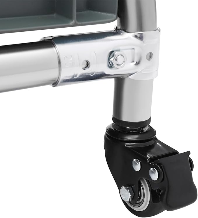 Garden Tool Organizer, 10 Slots with Hooks, Movable Floor-Mounted Mop Rack Floor Standing Cleaning Tool Cart Storage for Garage Organization and Storage, Hold Long-Handled Tool/Rake/Broom (Style 2)