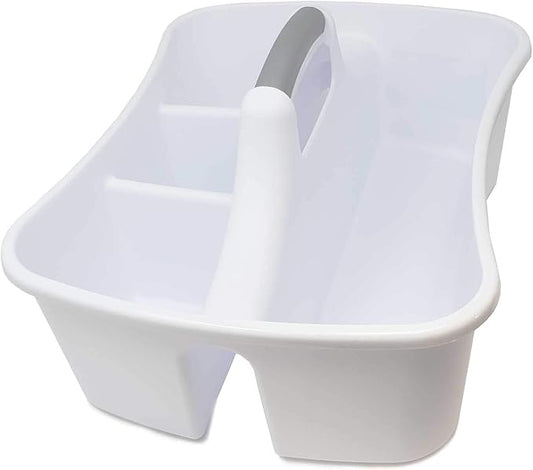 LavoHome Bath Kitchen Divided Compartment Caddy Storage Sink Organizer Janitors Bucket Cleaning Storage Holder Shower Supplies Cabinet Container