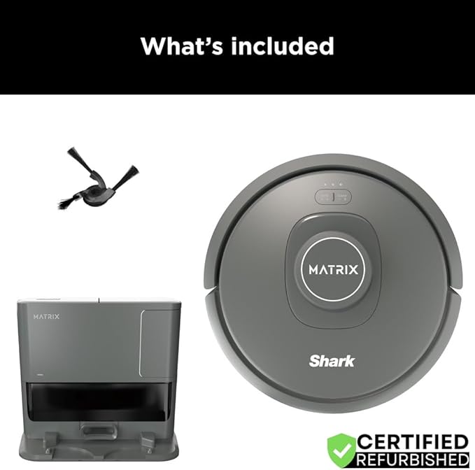 Shark RV2300S Matrix Self-Empty Robot Vacuum Bundle with 2 YR CPS Enhanced Protection Pack, Black, CRTE99SRKRV2300SRB (Renewed)