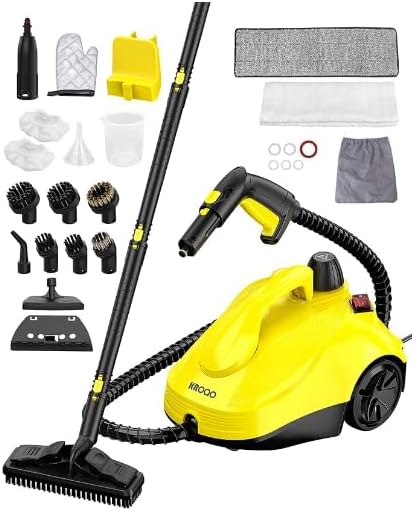 Steam Cleaner, Powerful Multi-Purpose Portable Steam Cleaner, Removes Dirt and Grease, Suitable for Multiple Uses and Various Floor Surfaces, Includes 23-Piece Accessory Kit, 16.4-Foot Power Cord