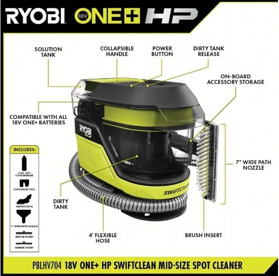 ONEAND HP 18V Cordless SWIFTCLEAN MID Size SPOT Cleaner Tool ONLY
