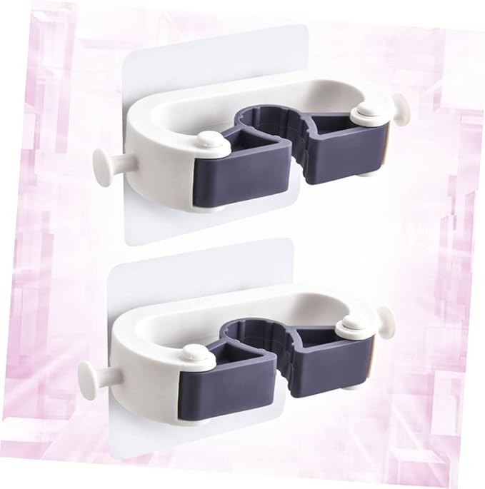 2pcs Mop Broom Holder Wall Mounted Mop Hanger Broom Organizer Cleaning for Home Sturdy