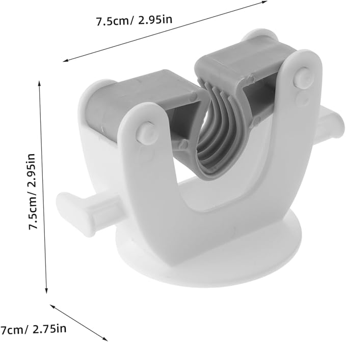 Happyyami 2 Pcs Mop Hook Mop Holder Wall Mounted Mop Broom Holder Wall Mounted Wall Hangers for Brooms and Mops Wall Rack for Brooms and Mops Broom and Mop Organizer Mop Hanger White