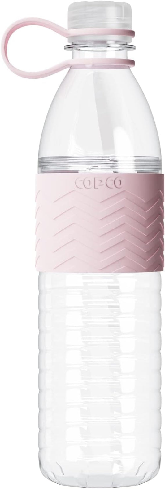 Copco Hydra 20 oz Tritan Water Bottle with Leak-Proof Lid & Textured Grip - BPA-Free, Dishwasher Safe, Easy Twist-Open for Ice & Fruit - Fits Cup Holders, Lightweight, Durable(Pink)