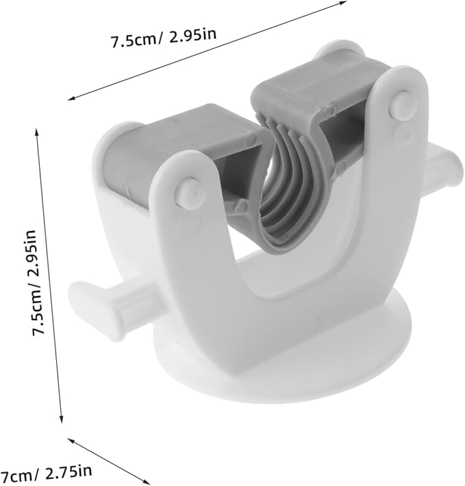 4pcs Self-Adhesive Mop and Broom Holder Wall Mounted Storage Organizer for Bathroom and Kitchen High Durability No Drilling Required Easy Install