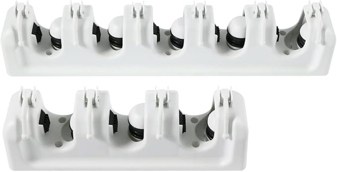 Garneck Umbrella Clip Mop Rack Ball Slots Hooks Broom Holder Wall Mount Storage Rack Garage Tool Organizer