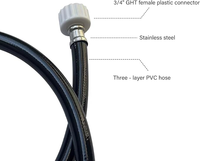 8FT Dehumidifier Drain Hose With 3/4 Inch FHT Connector, Leak-Proof, Kink-Free, Perfectly Compatible With Most Dehumidifier Brands