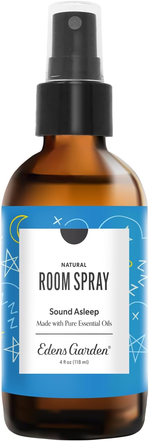 Edens Garden Sound Asleep Natural Room & Linen Spray – 100% Pure Essential Oil Aromatherapy Mist for Bedding, Pillows & Home – Non-Toxic, Freshener with Calming Lavender Aroma, 4 fl oz (118 ml)