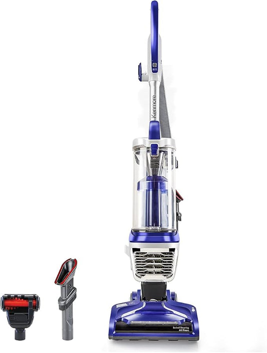 Kenmore DU5080 Bagless Upright Vacuum Lift Cleaner 2-Motor Power Suction with HEPA Filter, 3-in-1 Combination Tool, Pet Handi-Mate for Carpet, Hard Floor, Navy, 2 Liters
