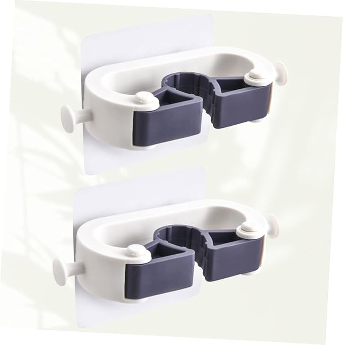 PRETYZOOM 2pcs Mop Broom Holder Wall-mounted Broom Organizer Floor Cleaner for Mopping Mop Bathroom Storage Rack