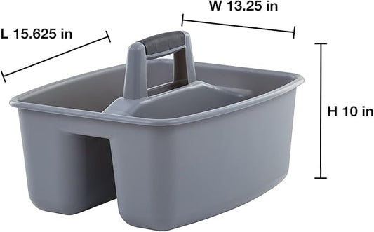 Mighty Tuff Rough and Rugged All-Purpose Cleaning Caddy, Grey/Black 2 Count (CD0170)