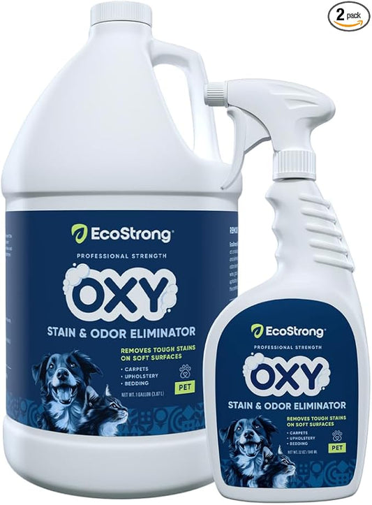 Oxy Pet Carpet Cleaner Spray | Pet Stain Remover for Pet Urine, Cat Pee, Dog Poop | Deep Spot Treating Action on Carpeting, Upholstery, Laundry, Pet Beds & More (160 Fl Oz)
