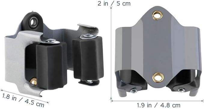 Broom Holder Wall Mount 10 Pack Heavy Duty Metal Mop Broomstick Shovel Handle Hanging Clips Clamp Organizer Hanger Rack Gripper Black