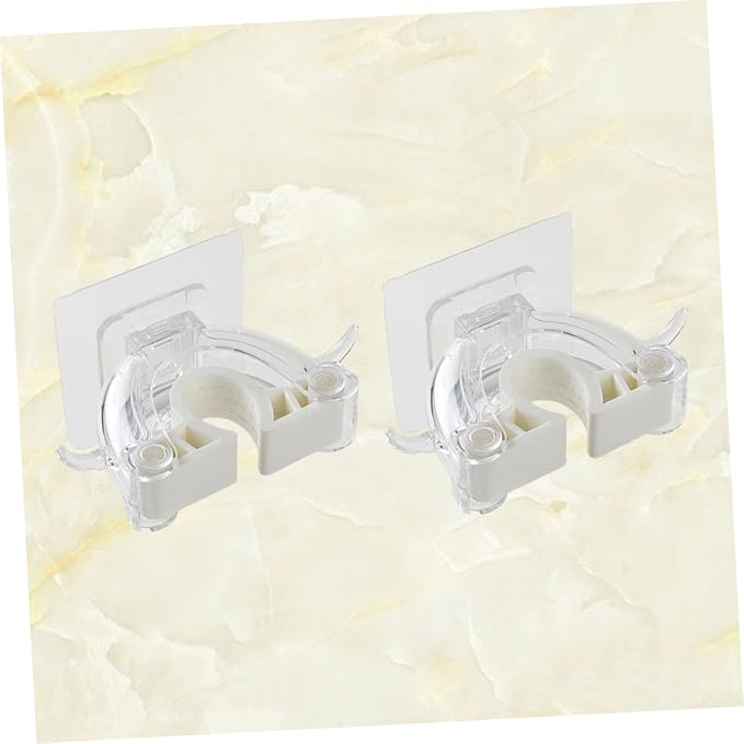 Garneck 4pcs Mop and Broom Holder Wall Mounted Mop Broom Hanger Clip Seamless Hook Home Organizer