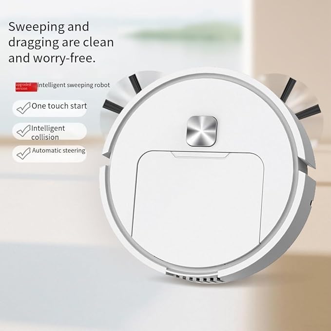 Smart Sweeping And Mopping Robot Vacuum Cleaner With Advanced Navigation And Long Lasting Battery For Efficient Home Floor Cleaning(Battery type White)