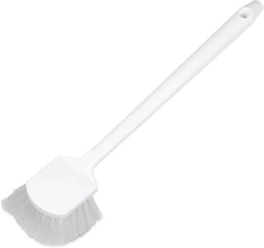 SPARTA 4050000 Nylon Utility Scrub Brush, Cleaning Brush, Utility Brush With Hanging Hole For Kitchen, Restaurant, Home , 20 Inches, White