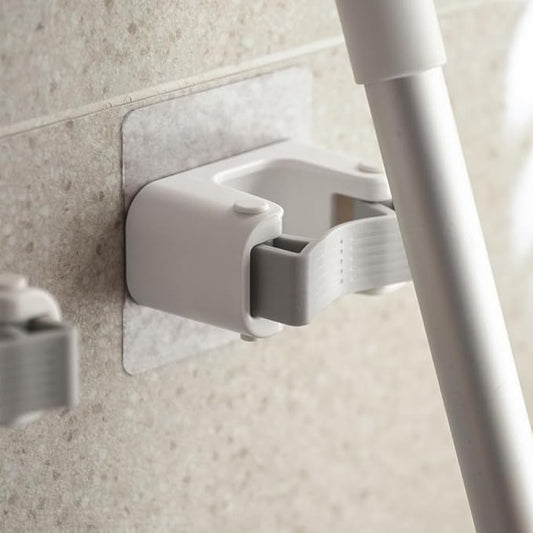 Broom Holder Wall Mount Mop and Command Broom Hanger Organizer Wall Mount Self Adhesive (Single Clip)
