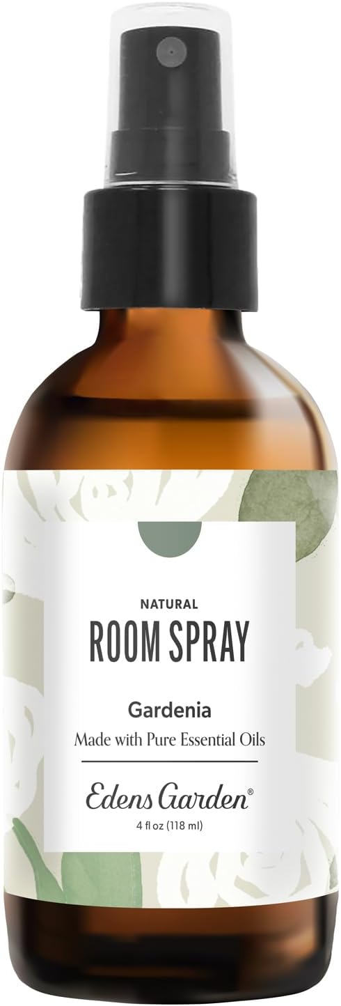 Edens Garden Gardenia Aromatherapy Room Spray – Natural Essential Oil Air Freshener for Home, Floral Refreshing & Calming Long-Lasting Scent, 4 fl oz (118 ml)