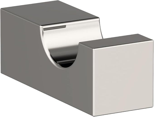 Amerock BH36080PN | Polished Nickel Single Robe Hook | 7/8 in. (22 mm) Length Towel Holder | Monument | Towel Hook for Bathroom | Bathroom Hardware | Bath Accessories