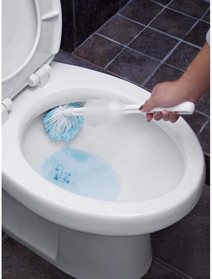 Fuller Brush Toilet Bowl Cleaner Brush – Antimicrobial Toilet Swab with Soft Non-Scratch Head, Long Handle, Deep Cleaning Under Rim (Pack of 2)