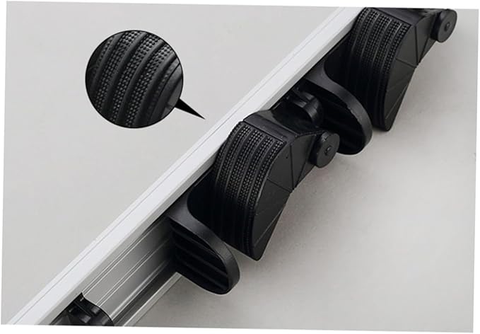 Healifty Mop Broom Holder Wall-Mounted Broom Rack Mop Holder Hook Wall-Mounted Cleaning Storage